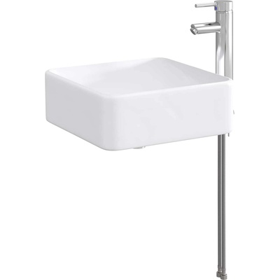 vidaXL Мивка за баня Хром 49 x 37 x 14 см Метал (890252)