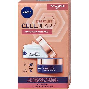 Nivea Cellular Hyaluron Filler Elasticity Комплект - Дневен и нощен крем, 2 x 50 ml