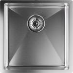 Klarstein Кухненска мивка TitanSteel 45 x 45 см (LxW) с повърхност, устойчива на ръжда, драскотини и топлина (SIK1-TitanSteel-4040) (SIK1-TitanSteel-4040) - electronic-star Мивка за вграждане