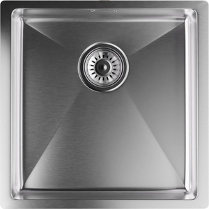 Klarstein Кухненска мивка TitanSteel 45 x 45 см (LxW) с повърхност, устойчива на ръжда, драскотини и топлина (SIK1-TitanSteel-4040) (SIK1-TitanSteel-4040) - electronic-star Мивка за вграждане