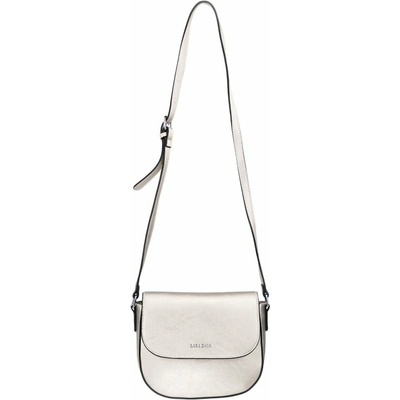 PAOLA dámska crossbody koženková kabelka Strieborná