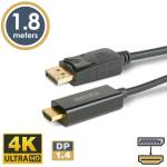  Кабел DisplayPort - HDMI 1, 8 м V1.4 Delight (20334) (20334)