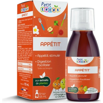 Petit Chene Appetite dětský sirup s pomerančovým a citrónovým aroma 125 ml