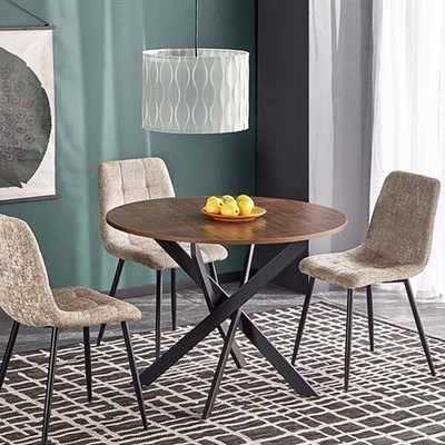 ЕВРОМАР Трапезна маса edgar орех / черно (100.001.0218)