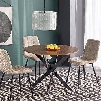 ЕВРОМАР Трапезна маса edgar орех / черно (100.001.0218)