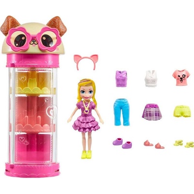 Mattel Polly Pocket Style Spinner Fashion šatník pejsek