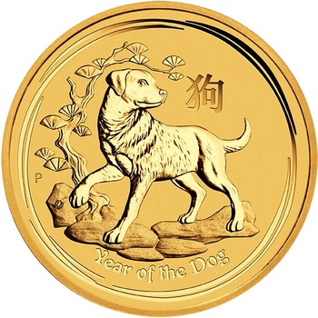 Perth Mint Zlatá minca Rok Psa Lunar II 2018 1/4 oz