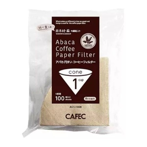 Cafec abaca Конусни филтърни хартии за 1 чаша - Кафяви