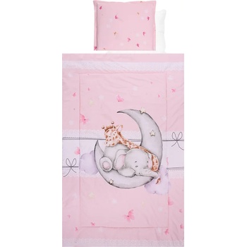 Lorelli Спален комплект 4 части Lorelli - Пеперуди, розов (20800025801)
