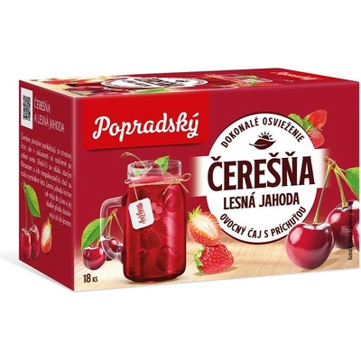 Popradský Čerešňa a lesná jahoda ovocný čaj s príchuťou 18 x 2 g