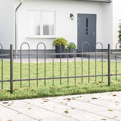 OMAXI Zahradní plot BOXTEL 2 ks 3,4 x 0,6 m Práškově lakovaná ocel 858443