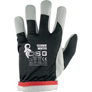 CXS Cxs technik winter / Зимни комбинирани ръкавици - черно/бели 8 (370000980108)