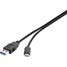 Renkforce RF-499517 USB 3.2 Gen1 USB-A zástrčka USB-C ® zástrčka 1,5m černý