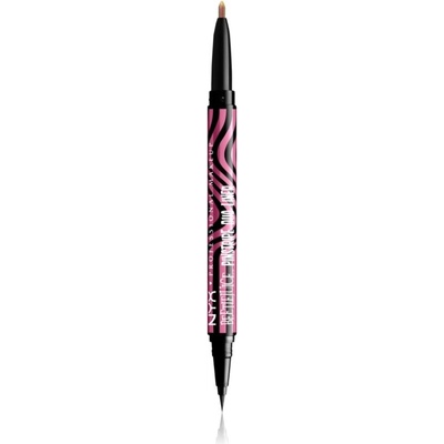 NYX Professional Makeup Beetlejuice Pinstripe Duo Liner oční linky 2 v 1 01 Pink Chrome 0,5 ml