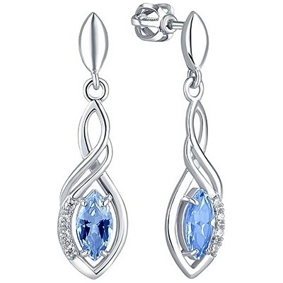 Soliter Strieborné visiace náušnice s kryštálmi 436 001 00573 0400500