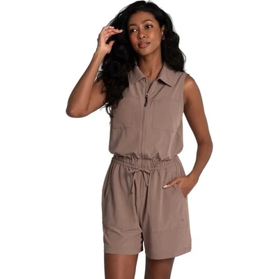 LOLë Momentum sleeveless romper - Brown (Fossil)