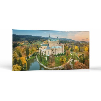 Slovensko Bojnický zámok na jeseň | Obrazy Vintessia Rozmery panoráma: 40x80
