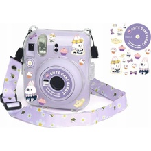 LoveInstant Cover Case Cover for Fujifilm Instax Mini 12 + Stickers Cute Rabbit