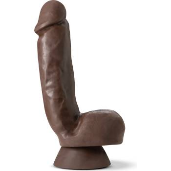 Blush Novelties Dr. Skin Plus 8 Inch Thick Poseable Dildo with Squeezable Balls Chocolate