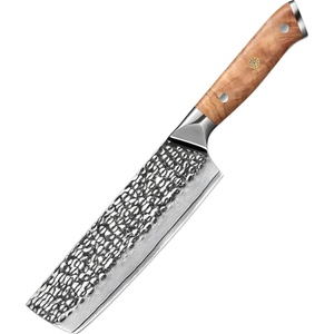 HARAHU Дамаски кухненски нож ZA-37479 - Nakiri / Кафяв KP37479