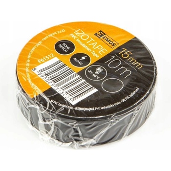 Emos F61512 izolačná páska PVC 15 mm x 10 m čierna