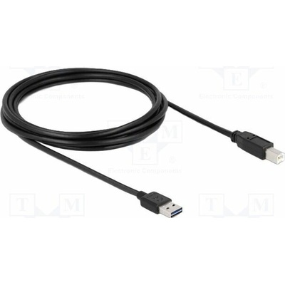 Delock 83360 USB 2.0 USB A zástrčka dvoustranná USB B vidlice 3m