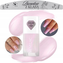 Seol Semilac Top a klasický lak 2in1 PINK GLOW efekt Glazed Nails 7 ml