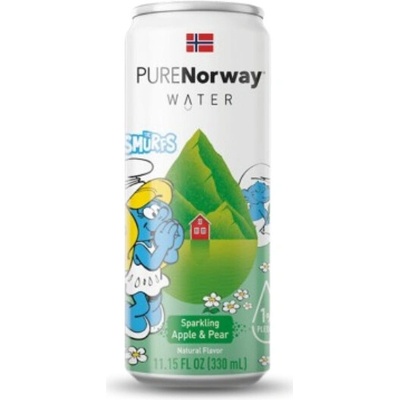 Det Norske Brenneri Harahorn Pure Norway Sparkling Smurfs Apple & Pear 0,33 l