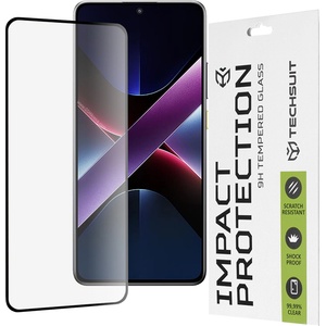 Techsuit Скрийн протектор Xiaomi Poco X7 Pro - Techsuit 111D Full Cover / Full Glue Glass - черен