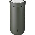 Stelton Термочаша To-Go Click с двойни стени от стомана 400 мл тъмнозелена (685-26)