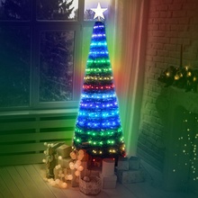 RGB LED Vianočný strom 150 cm 234 LED diód s ovládačom a časovačom