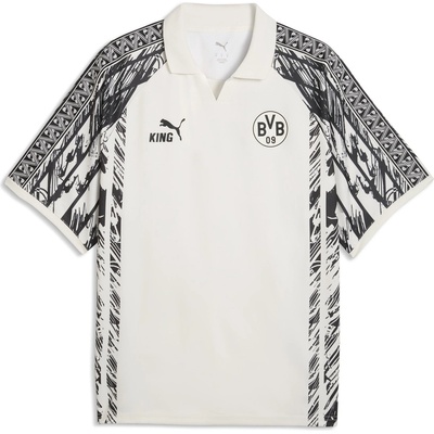 PUMA Футболна фланелка Puma Men's Borussia Dortmund Licensed Retro Football Shirt - White/Black