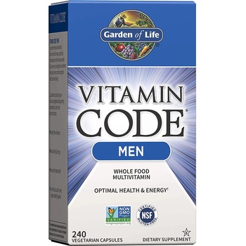 Garden of Life Vitamin Code Men (мултивитамини за мъже) - 240 растителни капсули