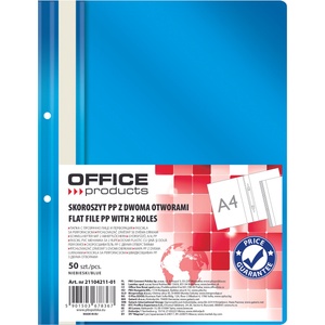 Office Products Папка Office Products с прозрачно лице с перф, синя (25879-А-СИН)