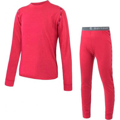 Sensor Merino Air Set trikospodky růžová