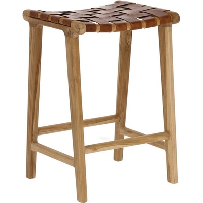 Kave Home Calixta 67 cm hnědá kožená