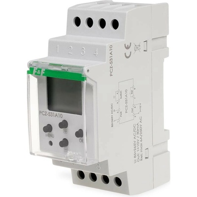 PCZ-531A10 - Týždenné digitálne spínacie hodiny so stmievačom osvetlenia, 230V, 6A, 1x NO + 1x 1-10V