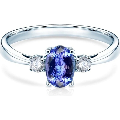 Savicki Prsteň Blue Lagoon biele zlato tanzanit PI B TD 00085