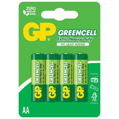 Цинк карбонова батерия GP R6 GREENCELL 15G-U4 /4 бр. в опаковка/ blister 1.5V (GP-BM-15G-U4)