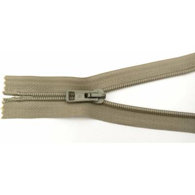 Špirálový zips č.5 - nedeliteľný - sivozelený - dĺžka 16 cm