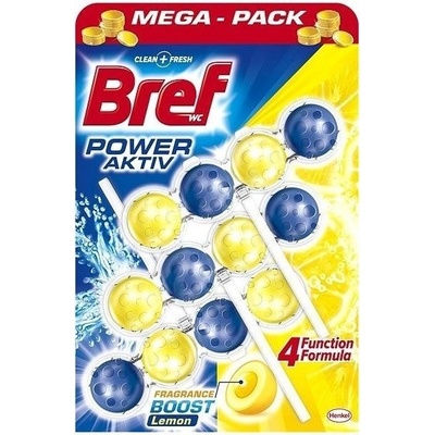 Bref Power Aktiv Lemon tuhý WC blok 3 x 50 g