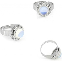 Foxette Sea Opal & Zirconia prsten z chirurgické oceli UNI JF 0164