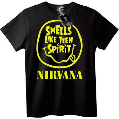 NOONEBRAND Тениска Nirvana Мирише на Тийнейджърски Дух - M, White