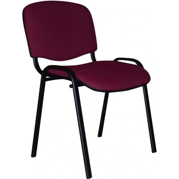 Посетителски стол Iso Black, текстил, метална основа, до 120 kg, бордо (4010100404)