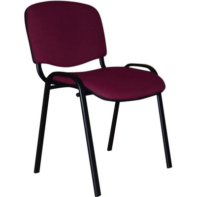 Посетителски стол Iso Black, текстил, метална основа, до 120 kg, бордо (4010100404)