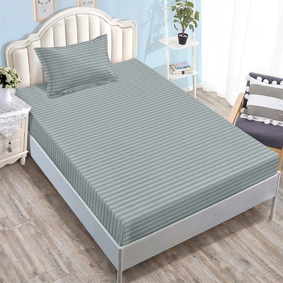 EmonaMall Долен чаршаф с ластик и калъфка (за матрак от 80x200 до 90x200) EmonaMall, 2 части - Модел S17783 (S17783-4444g4)