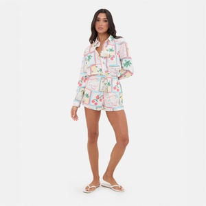 I Saw It First Printed Crepe Short - Cream