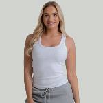 GymBeam STRIX Дамски потник Ribbed White L