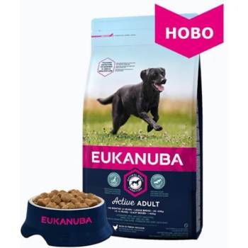 EUKANUBA Adult Large Breed Normal Activity суха храна с пилешко и пуешко месо 15кг+ 3кг. ПОДАРЪК (2904)