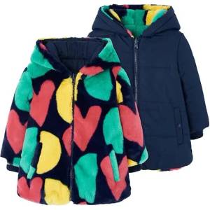 BOBOLI Анорак Boboli Reversible parka - Blue (Heart Print 1)